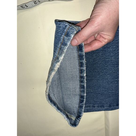 Levi's Womens Jeans 518 Super Low Boot Cut Blue Denim Medium Wash 13M 36X32 - Picture 10 of 12